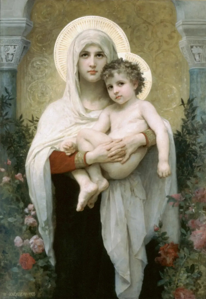 Güllerle Madonna - Bouguereau