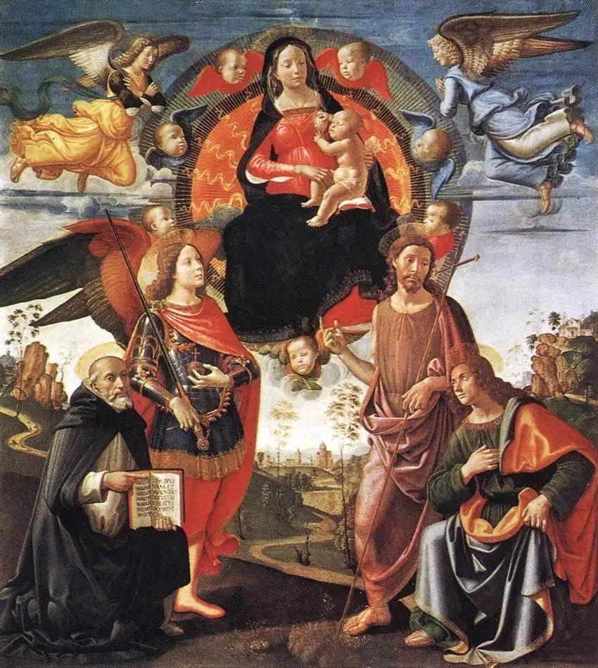 Şölenle Anılan Meryem Ana ve Azizler - Domenico Ghirlandaio