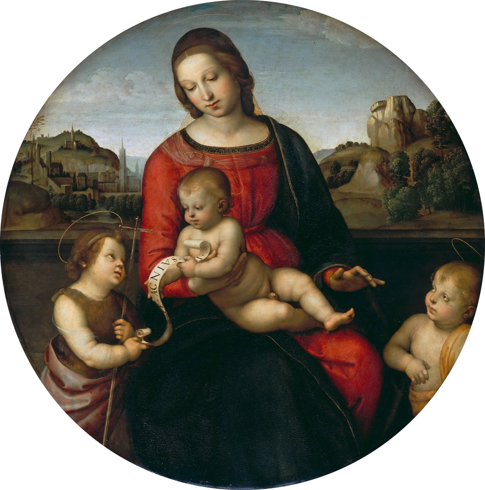 Reproduction du tableau « La Madone Terranuova - Raphaël Sanzio » par Alpha Reproduction en peinture à l’huile