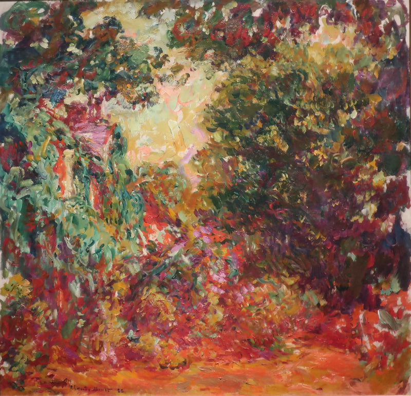 Gül bahçesinden sanatçının evi - Claude Monet