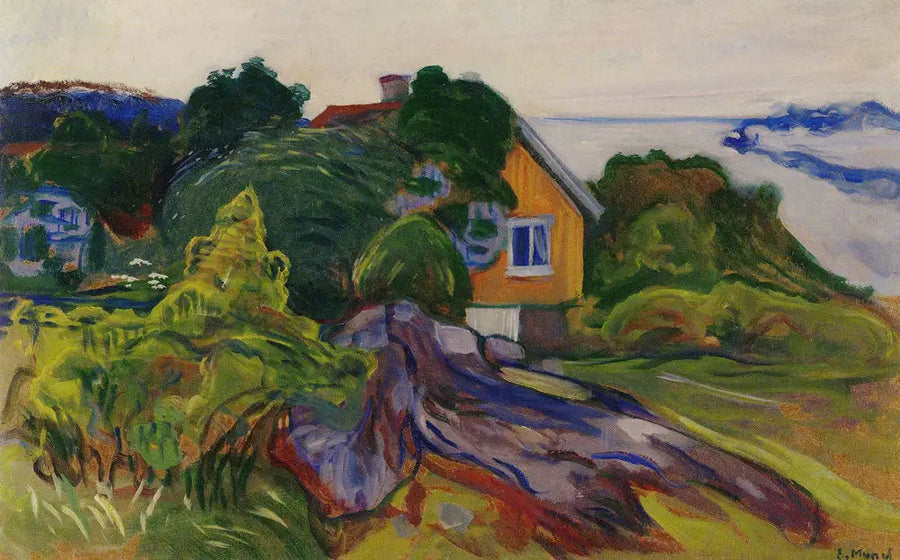 Fiyordun Yanındaki Ev - Edvard Munch
