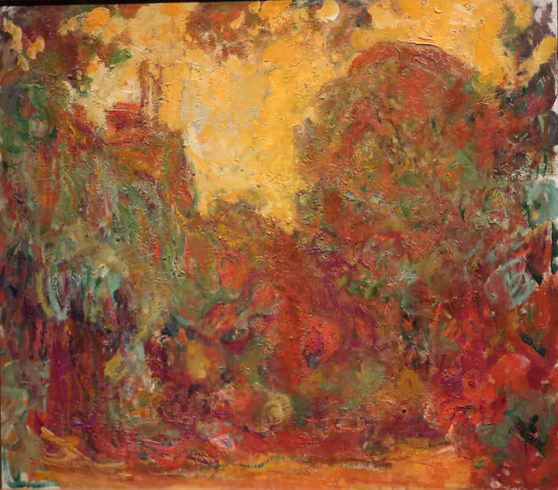 Gül bahçesinden ev manzarası - Claude Monet