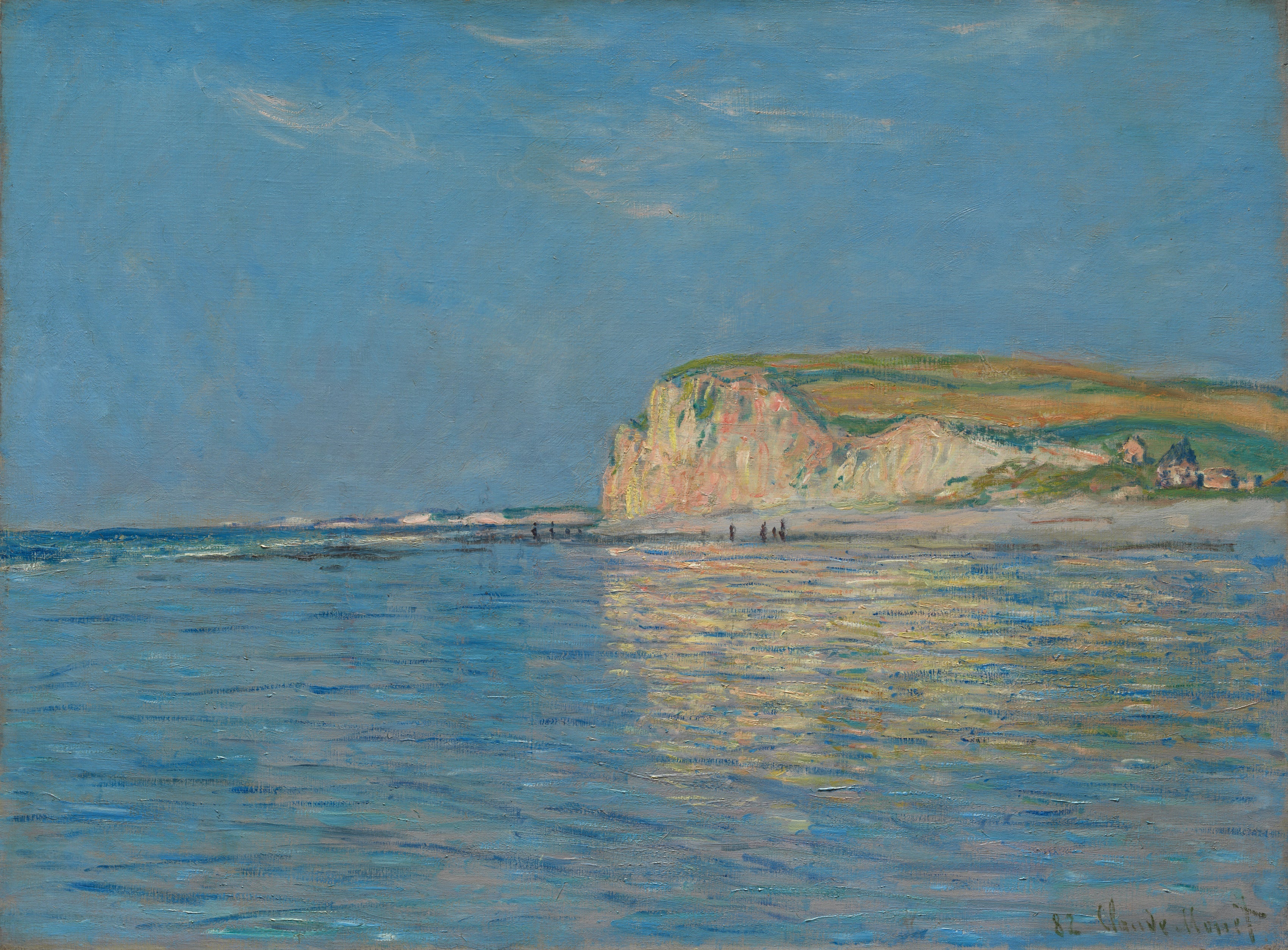 1882'de Dieppe yakınlarındaki Pourville'de alçak gelgit - Claude Monet