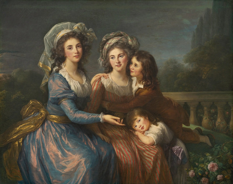 Pezay Marquise ve Rougé Marquise ve onun oğulları Alexis ve Adrien - Élisabeth Vigée Le Brun