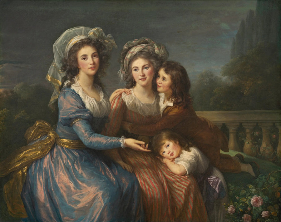 Pezay Marquise ve Rougé Marquise ve onun oğulları Alexis ve Adrien - Élisabeth Vigée Le Brun