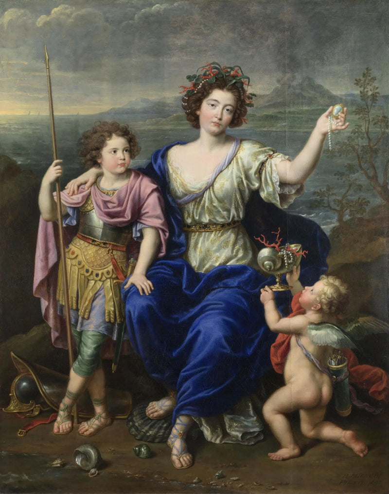 Seignelay Marquise ve İki Oğlunun Portresi - Pierre Mignard