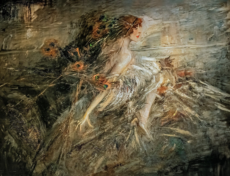 Luisa Casati Marquise ve Tavuskuşu Tüyleri - Giovanni Boldini