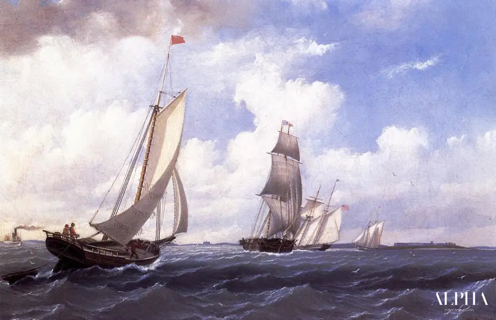 La 'Mary' de Boston retour à Port - William Bradford - Reproductions de tableaux et peintures haut de gamme