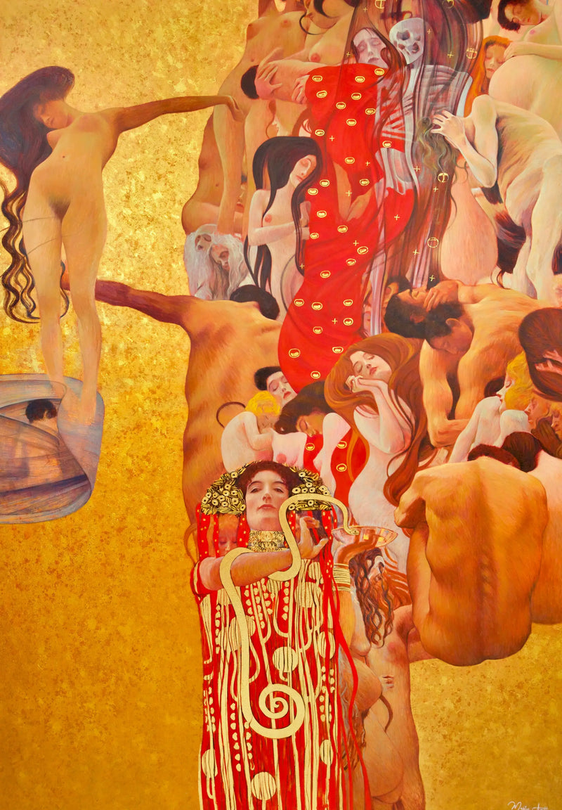 Tıp – Master Apollon tarafından Gustav Klimt'in Yeniden Hayal Edilmiş Bir Eseri | 180x270 cm