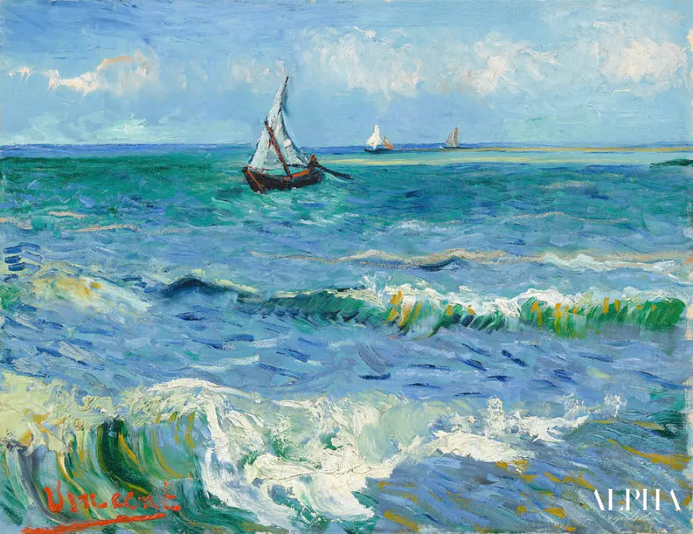 La mer à Saintes-Maries de la Mer - Van Gogh - Reproductions de tableaux et peintures haut de gamme