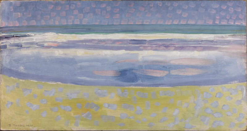 Güneş Batarken Deniz - Piet Mondrian