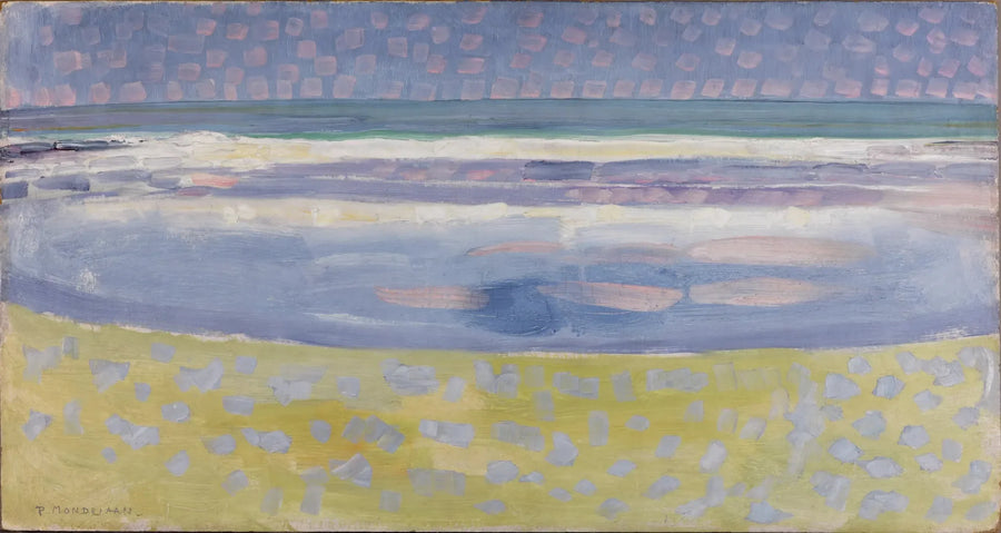 Güneş Batarken Deniz - Piet Mondrian