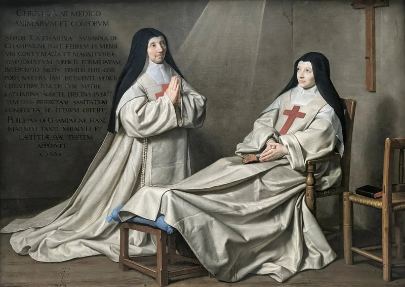 La Mère Catherine-Agnès Arnault ve Sainte Suzanne de Champaigne kardeşi Catherine - Philippe de Champaigne
