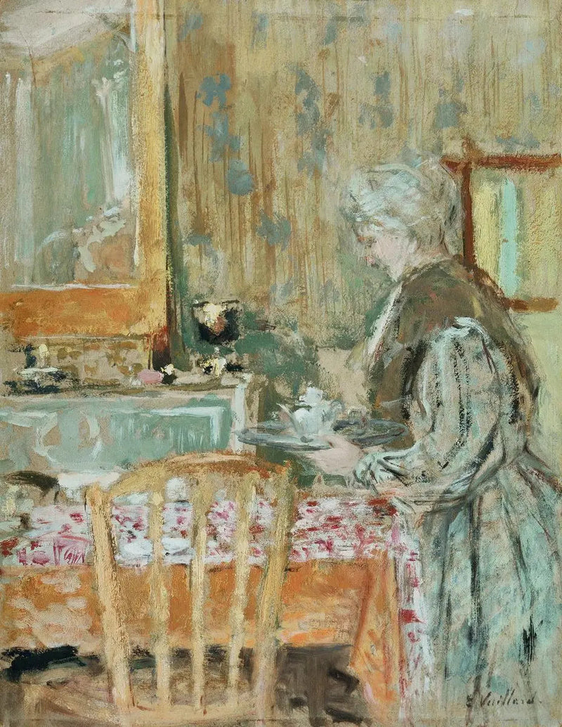 Sanatçının çay servisi yapan annesi - Édouard Vuillard