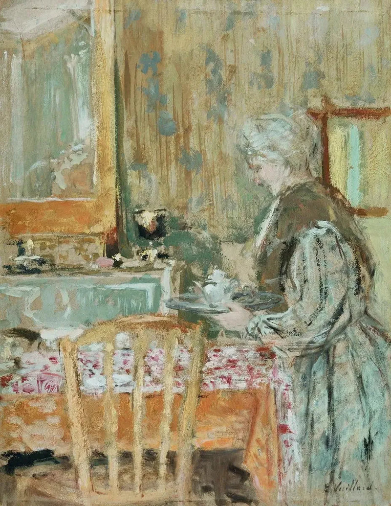Sanatçının çay servisi yapan annesi - Édouard Vuillard
