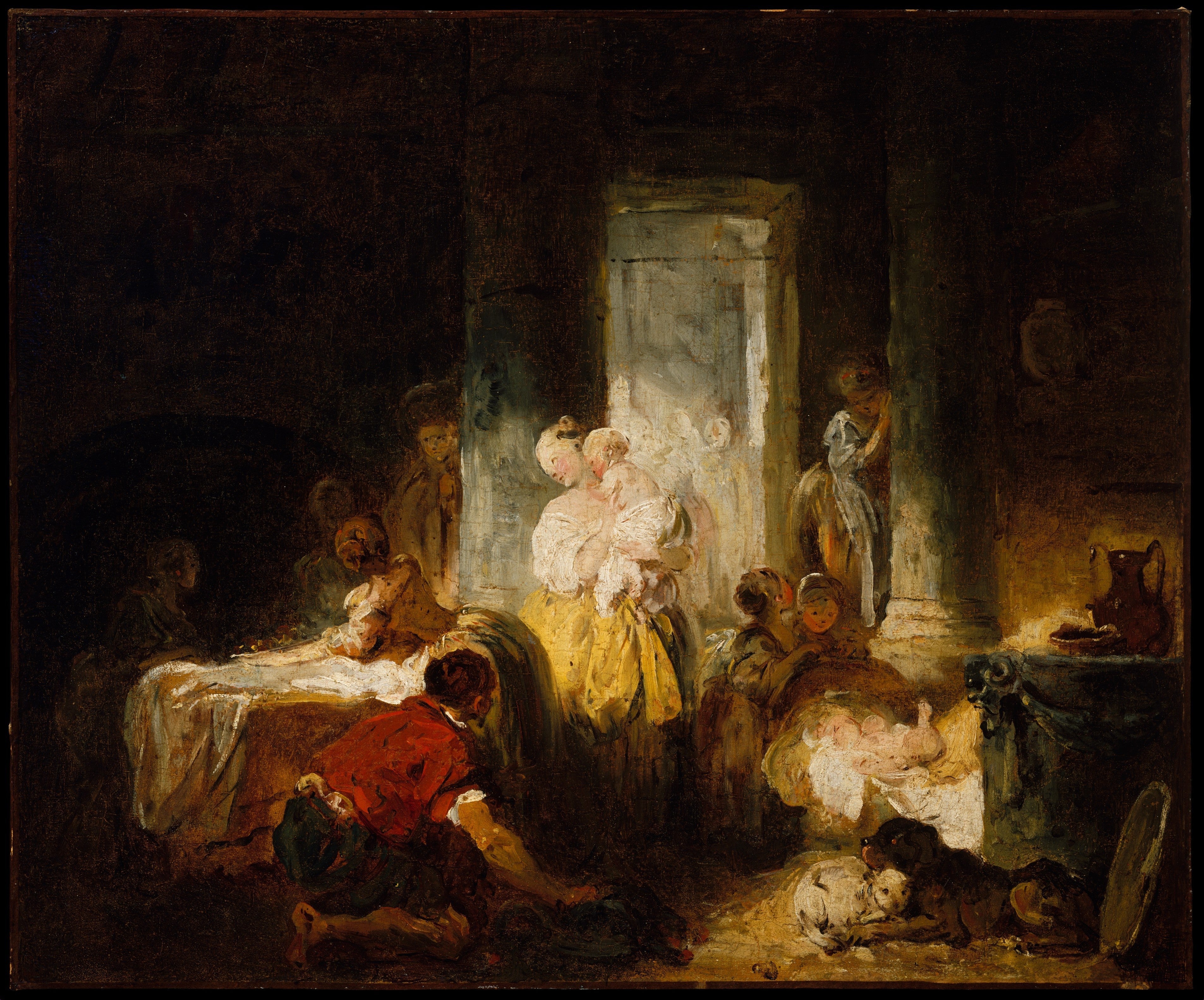 La mère heureuse - Jean-Honoré Fragonard