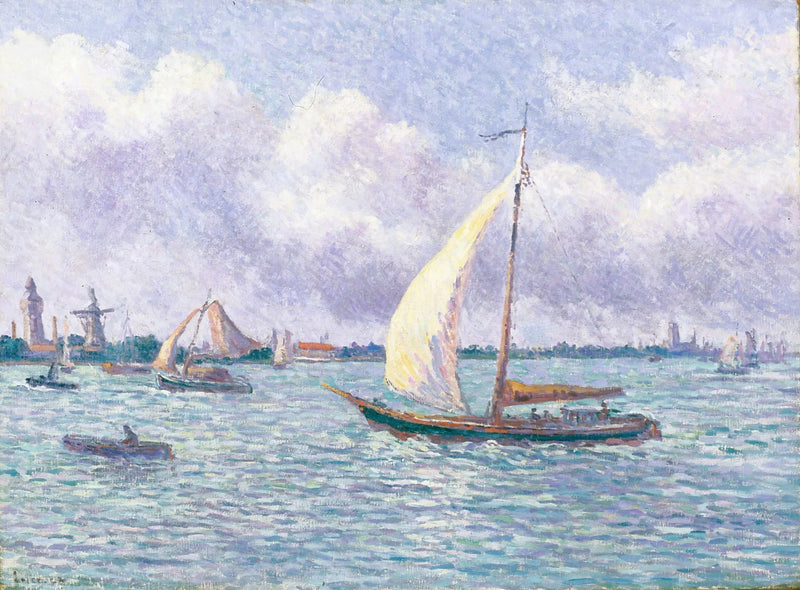 Dordrecht yakınlarındaki Meuse - Maximilien Luce