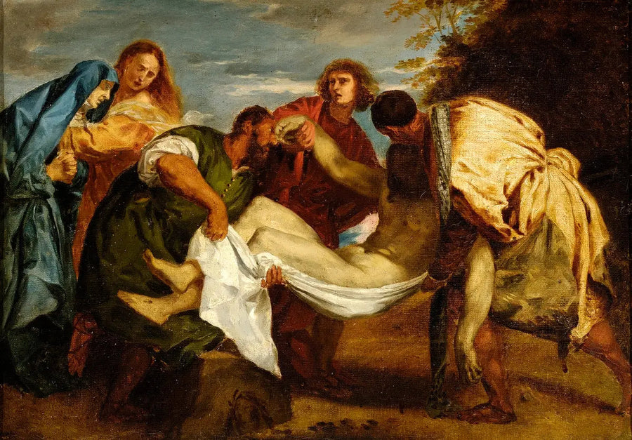Titian'a Göre Mezara Koyma - Eugène Delacroix