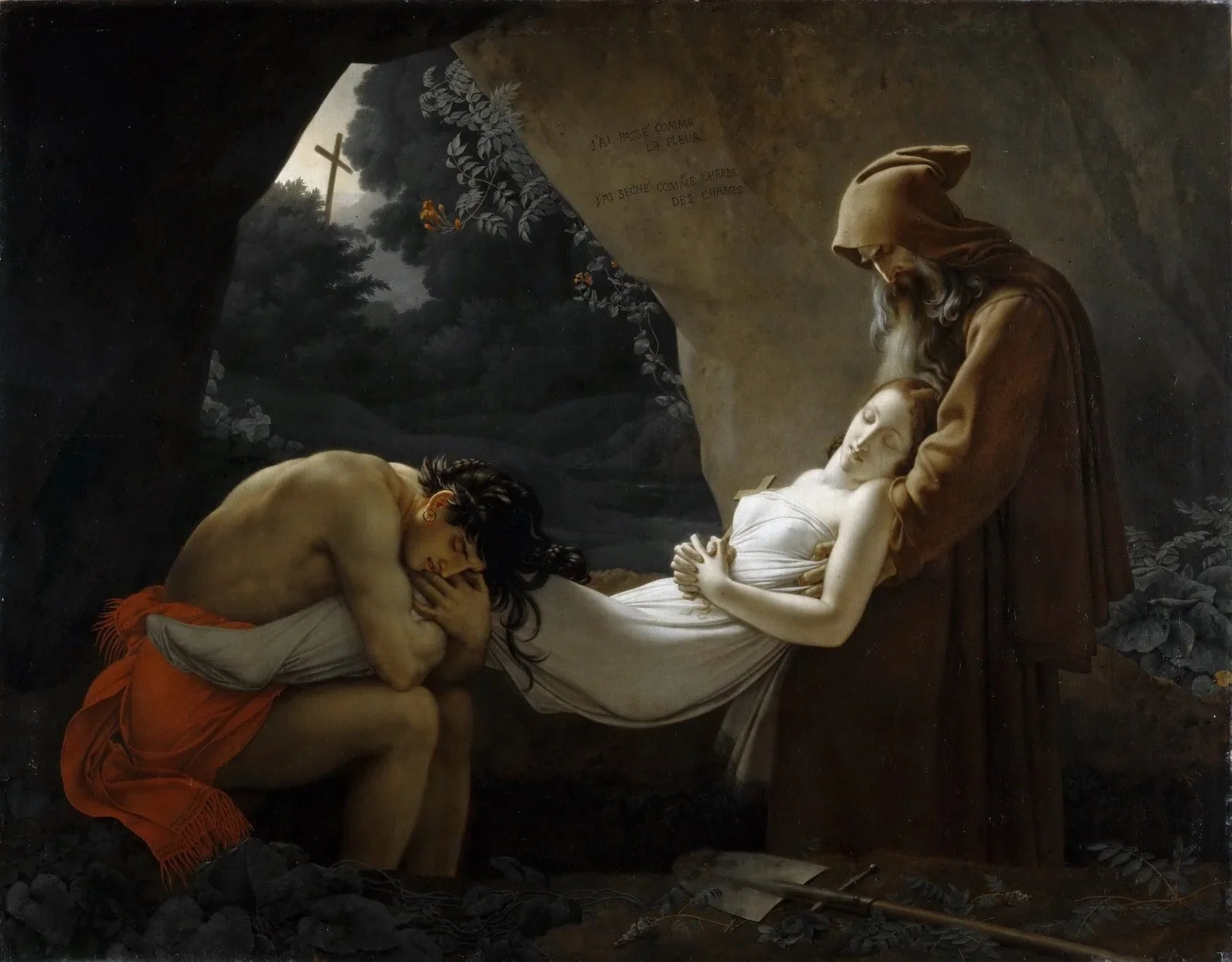 La mise au tombeau d'Atala - Anne-Louis Girodet image 1 copie peinte à la main à l’huile