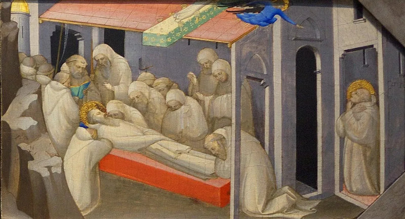 Aziz Benoît'in Ölümü: Altar Yan Paneli - Lorenzo Monaco