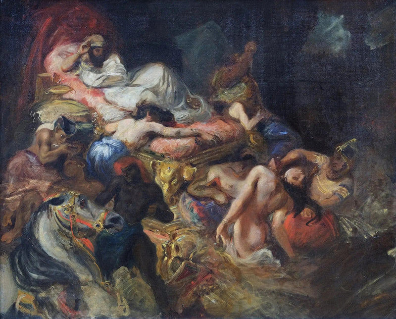 Sardanapal'ın Ölümü, taslak - Eugène Delacroix