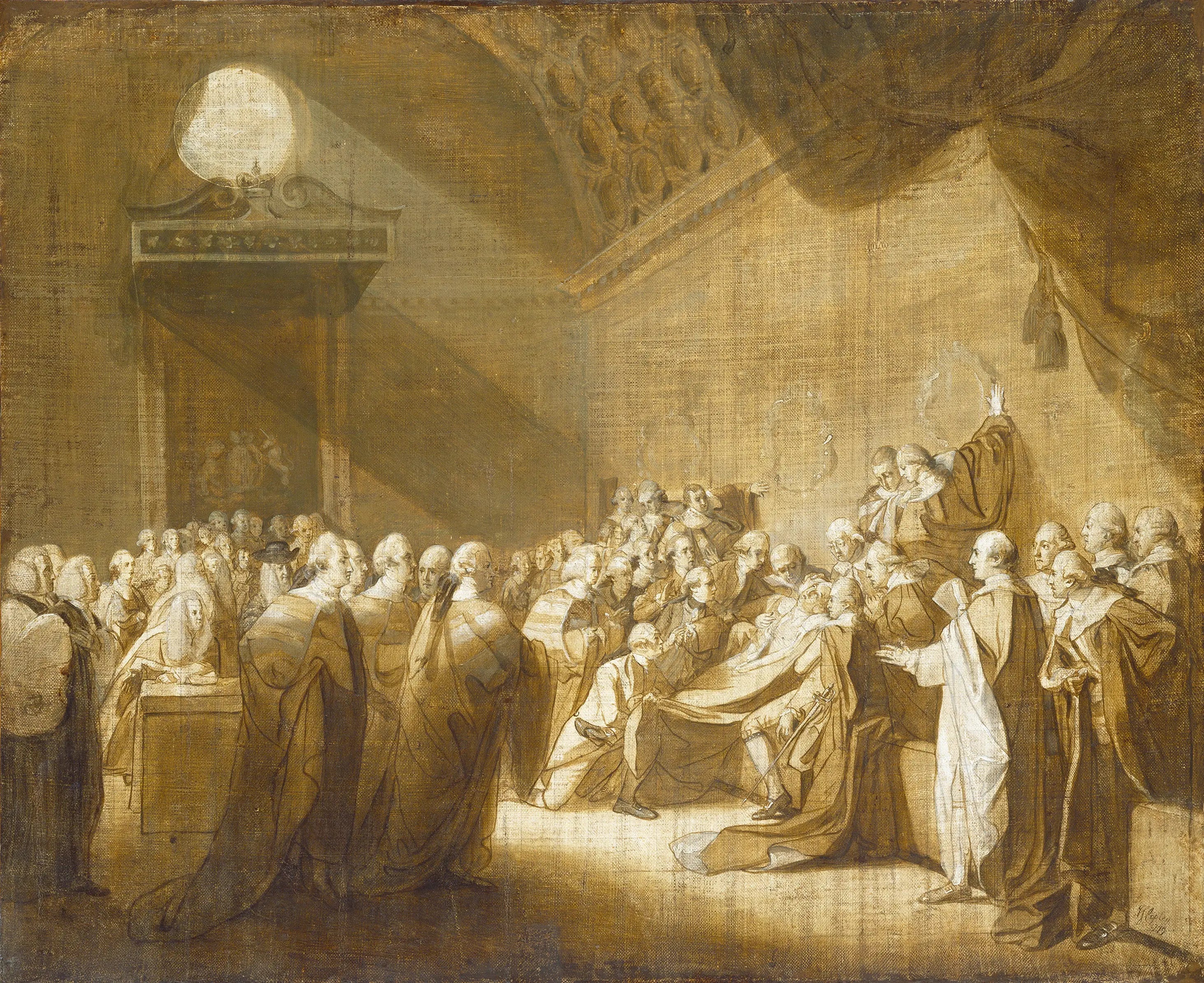 La mort du comte de Chatham - John Singleton Copley image 1 copie peinte à la main à l’huile