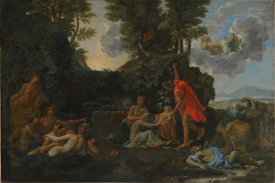 Bacchus'un Doğuşu ve Narcissus'un Ölümü - Nicolas Poussin