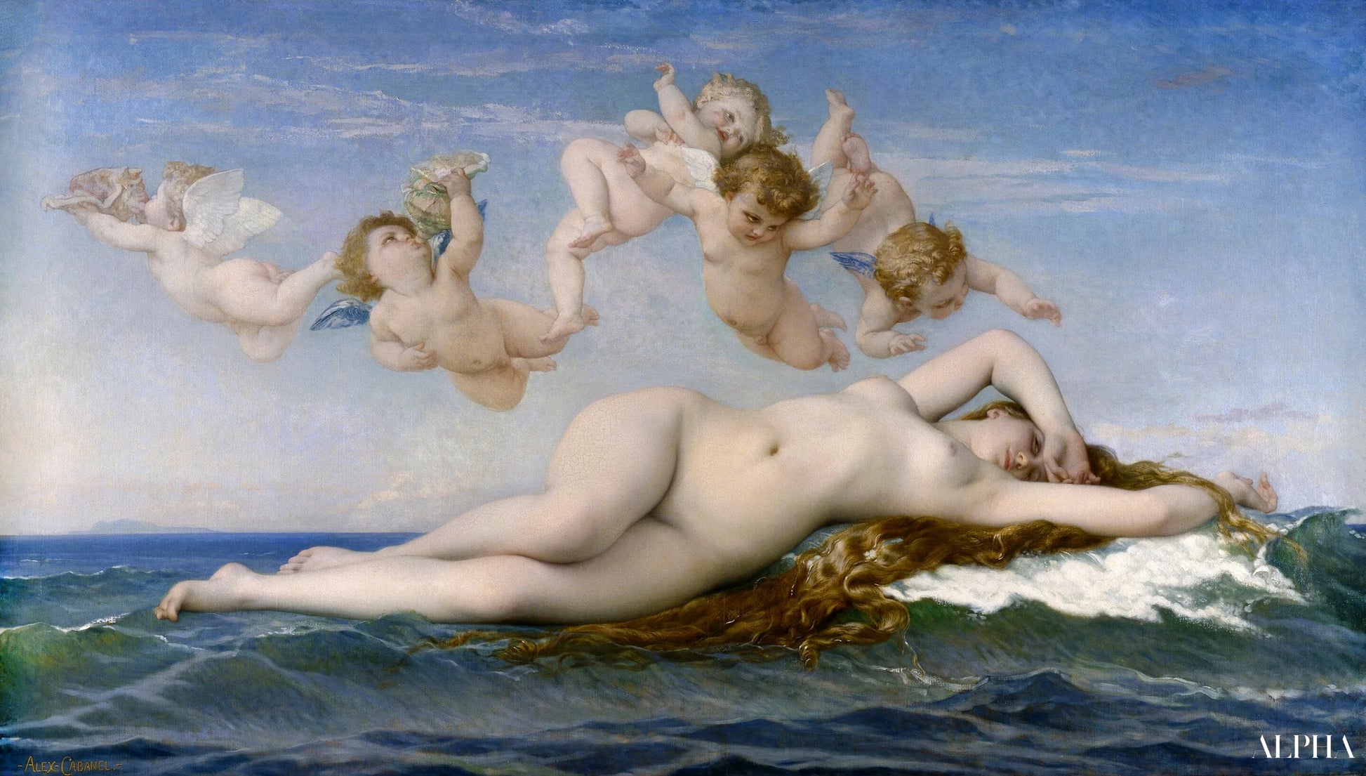 Reproduction du tableau « La Naissance de Vénus - Alexandre Cabanel » par Alpha Reproduction en peinture à l’huile
