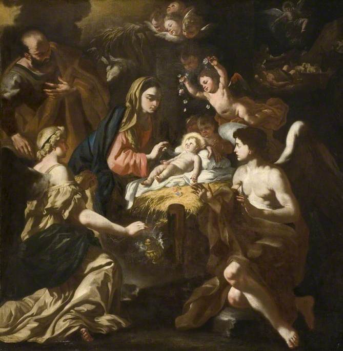Müjde ve Meleklerle Tapınan Melekler - Francesco Solimena