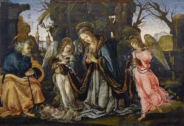 İki melekli Nativitya - Filippino Lippi