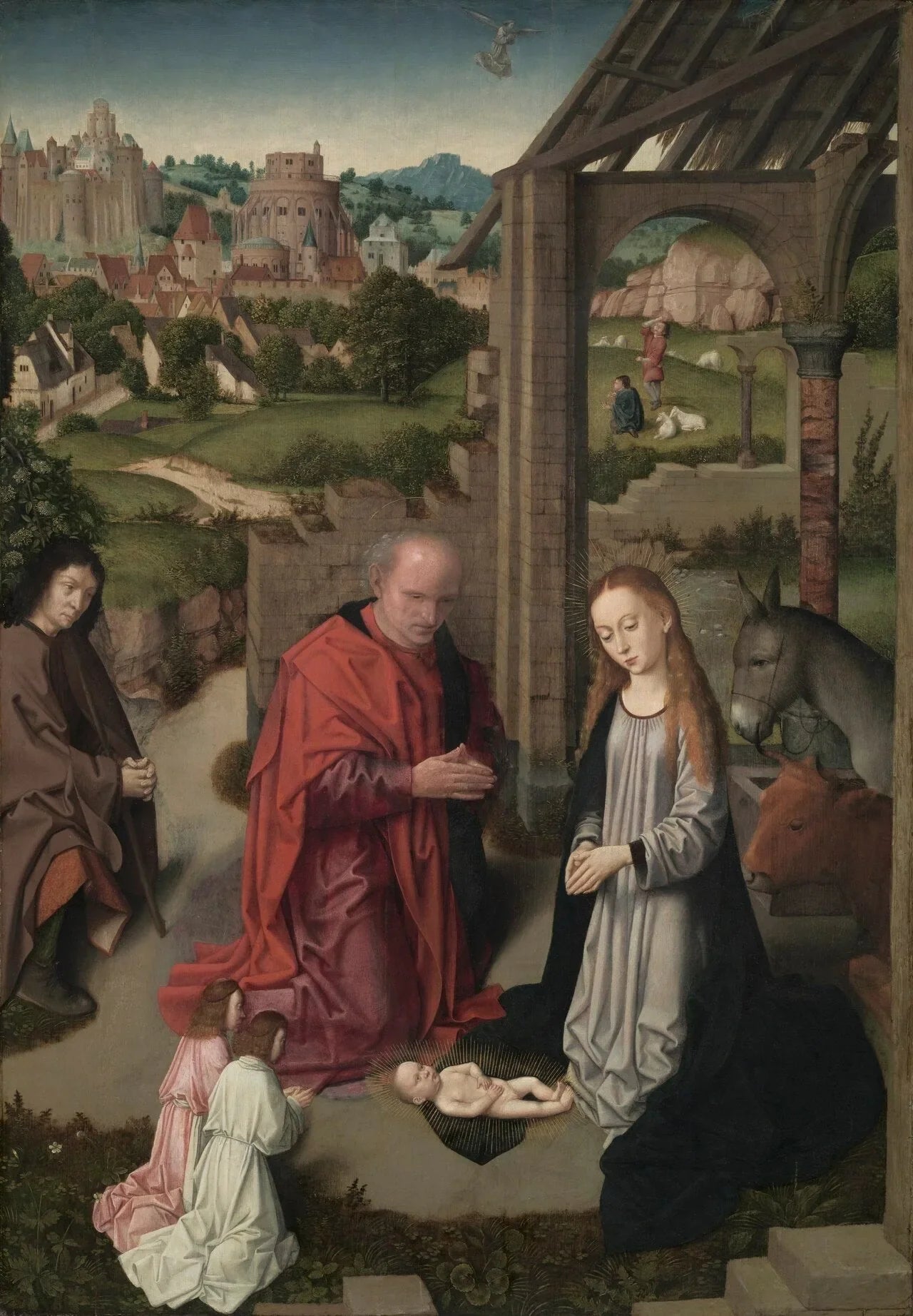 La Nativité - Gérard David image 1 copie peinte à la main à l’huile