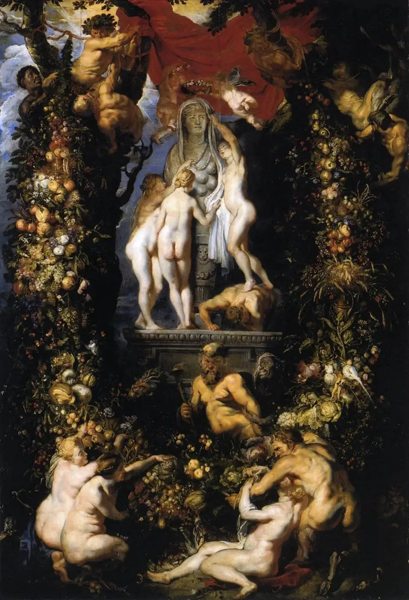 Doğanın Üç Güzelini Süslediği Tablo - Peter Paul Rubens