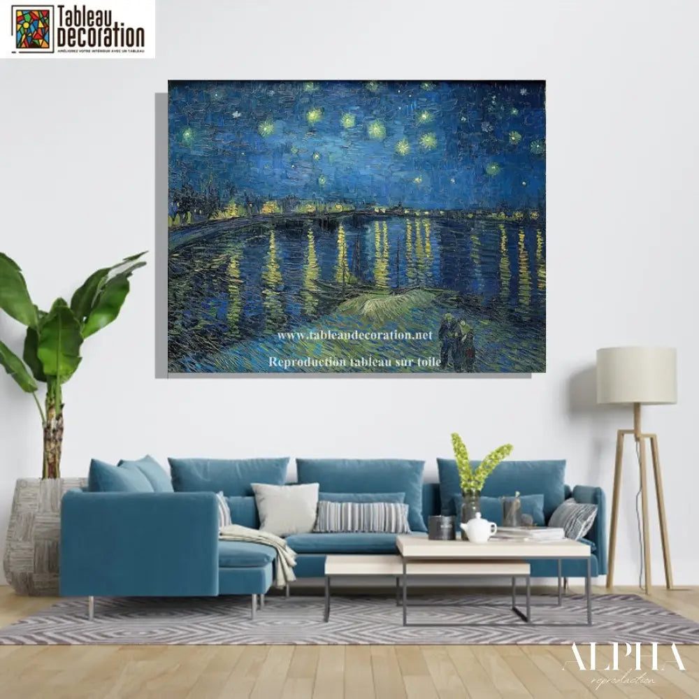 La Nuit étoilée sur le Rhône - Van Gogh - Reproductions de tableaux et peintures haut de gamme