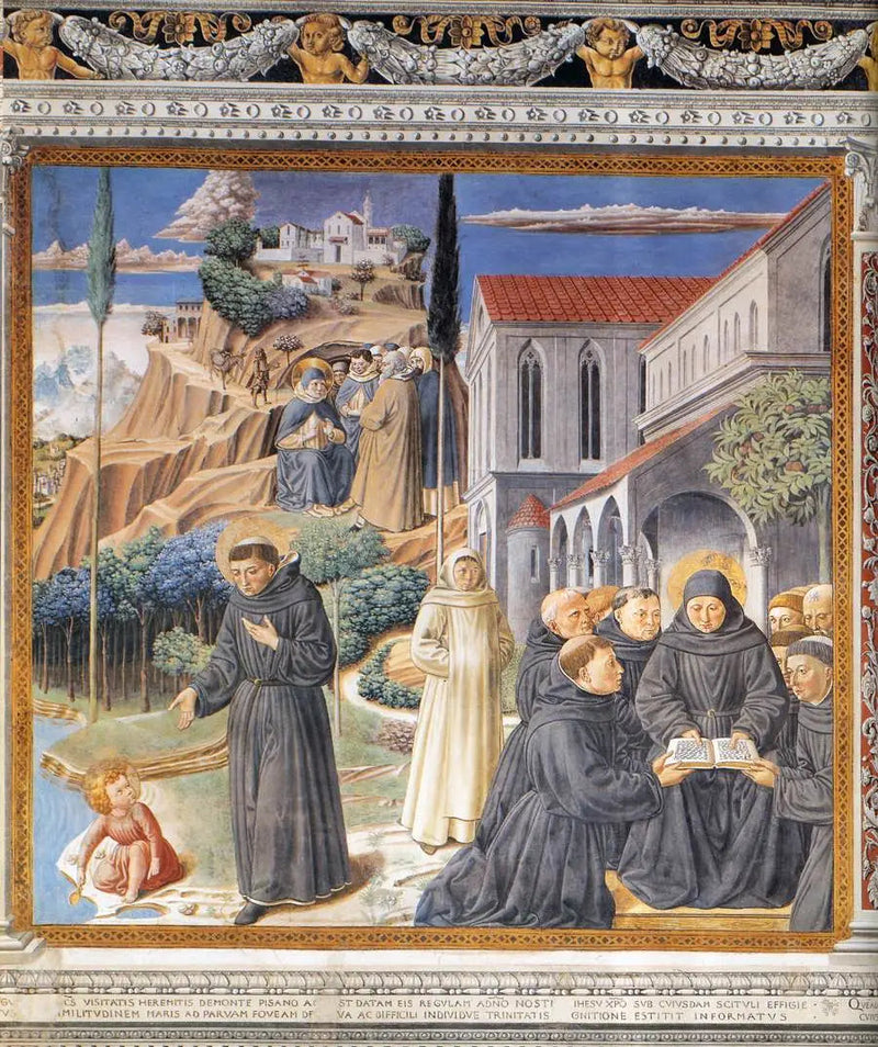 Kutsal Üçleme Parabolü (12. sahne, güney duvarı) - Benozzo Gozzoli