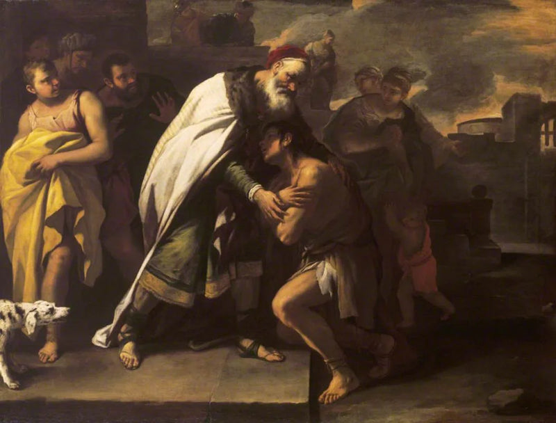 Gelişmiş Oğulun Hikayesi: Babası tarafından evde karşılanması - Luca Giordano
