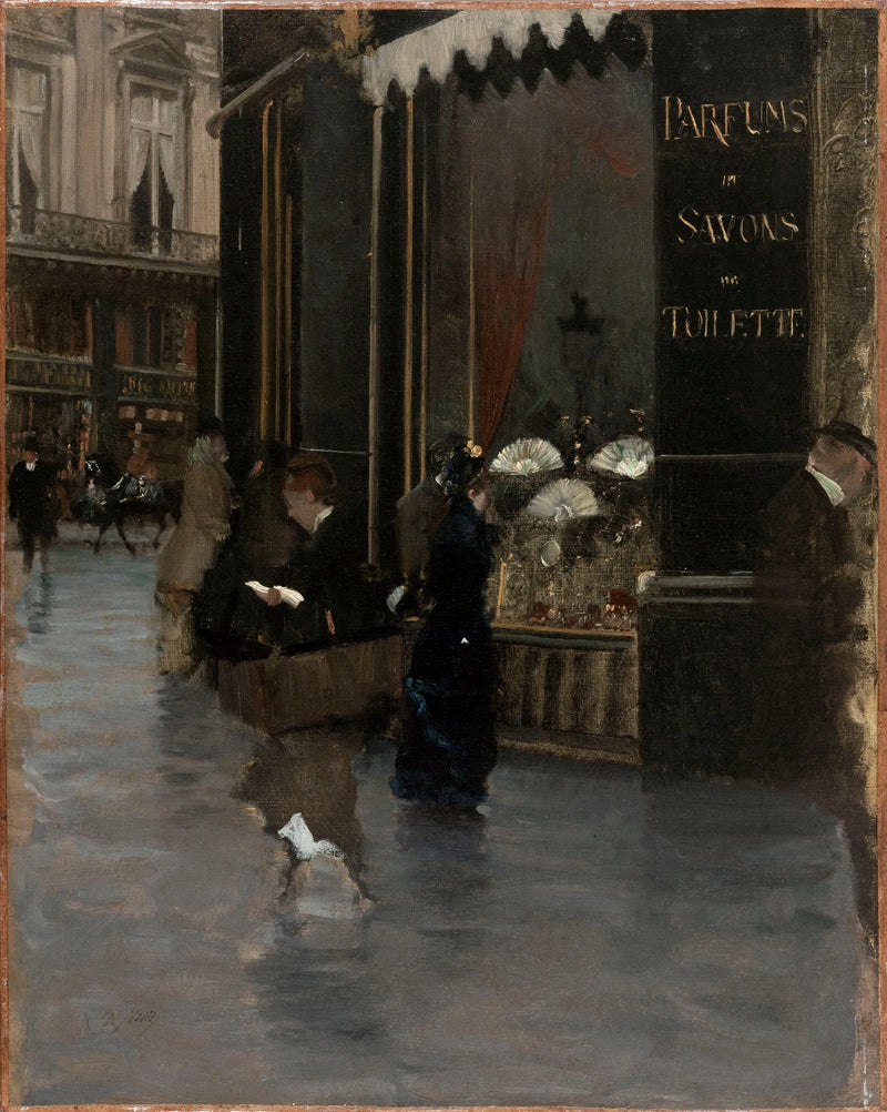 Violet Parfümeri, Capucines Bulvarı ve Scribe Caddesi köşesinde - Giuseppe De Nittis
