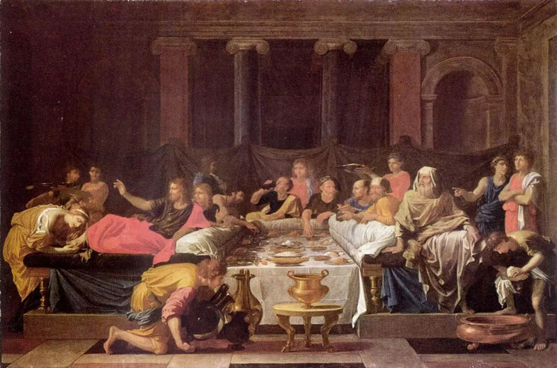İçtenlikle Günah Çıkarması veya Simon'da Yemek - Nicolas Poussin
