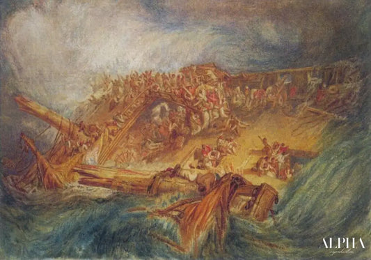 La perte d'un marin des Indes orientales - William Turner - Reproductions de tableaux et peintures haut de gamme