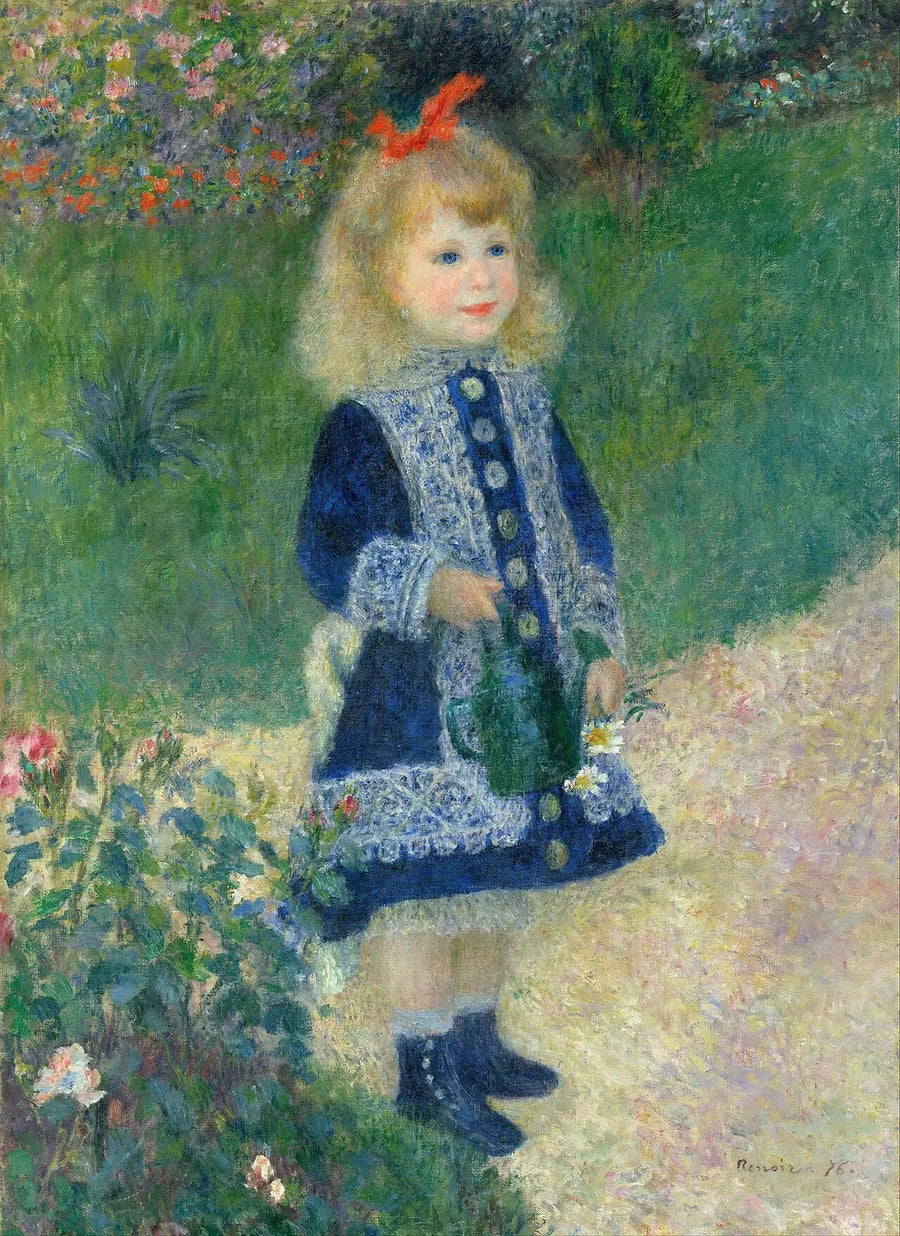 Sulama Kovasındaki Küçük Kız - Pierre-Auguste Renoir