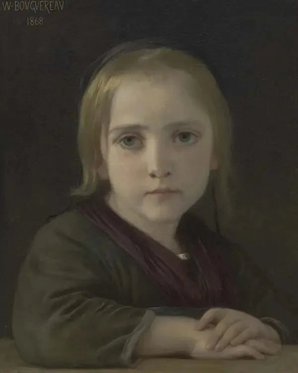 Mavi Gözlü Küçük Kız - Bouguereau