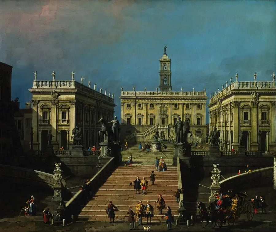 La Piazza del Campidoglio ve Cordonata - Canaletto