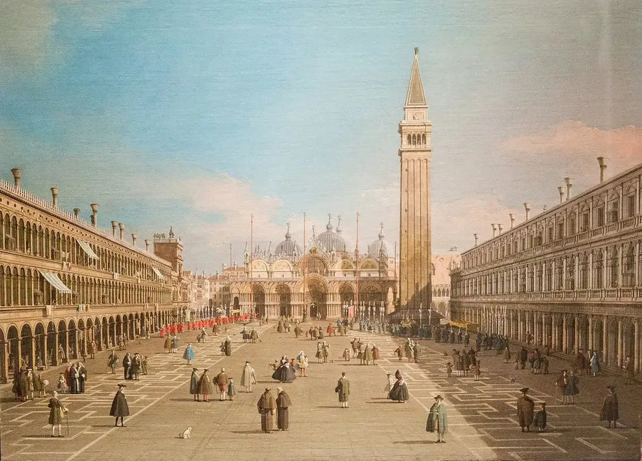 San Marco Meydanı ve Bazilika, Venedik - Canaletto