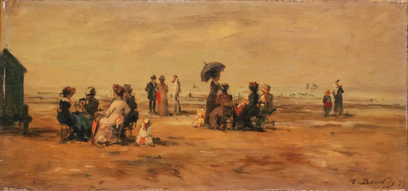 Trouville Plajı - Eugène Boudin