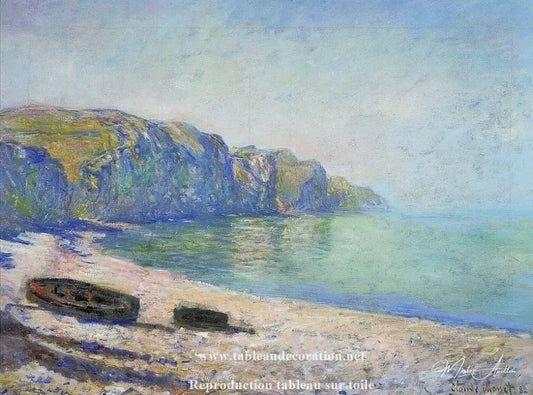 La Plage de Pourville - Reproduction de tableaux de Monet - Reproductions de tableaux et peintures haut de gamme