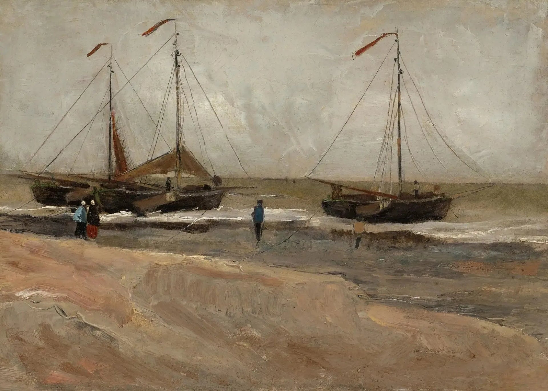 La plage de Scheveningen - Vincent van Gogh image 1 copie peinte à la main à l’huile