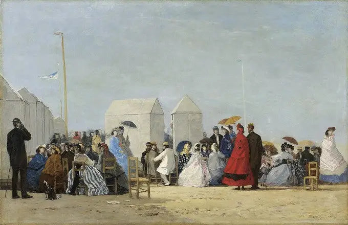 Trouville Plajı Banyo Zamanında - Eugène Boudin