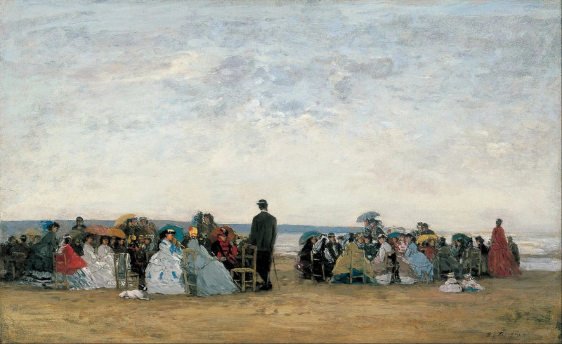 Trouville Yakınlarındaki Plaj - Eugène Boudin