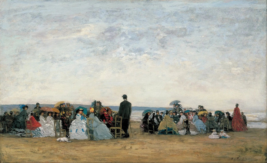 Trouville Yakınlarındaki Plaj - Eugène Boudin
