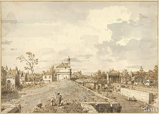 La Porta Portello avec le canal de la Brenta à Padoue - Giovanni Antonio Canal - Reproductions de tableaux et peintures haut de gamme