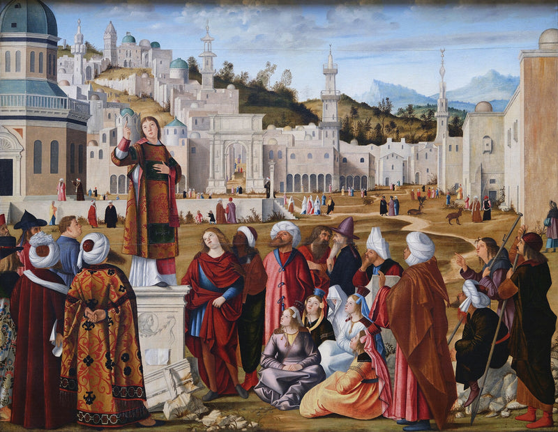 Aziz Stefan'ın Vaazı - Vittore Carpaccio